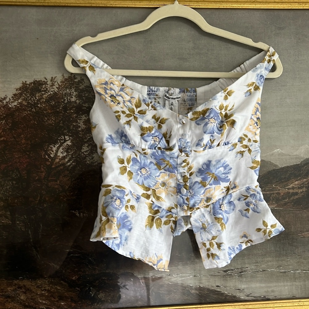 Reformation Lily Linen Top